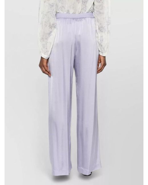 Forte_forte Purple Silk Wide-Leg Trousers