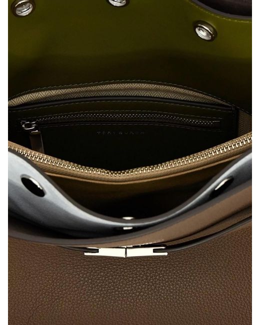 Tory Burch Brown Small Handbag With Adjustable Strap And Top Handle