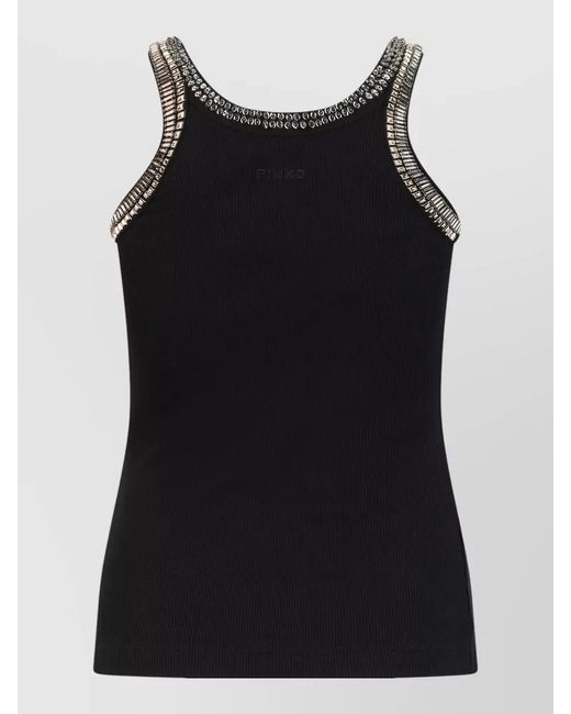 Pinko Black Sleeveless Tops