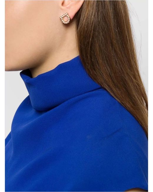 Ferragamo Metallic Gancio Earrings Pearls Embellished