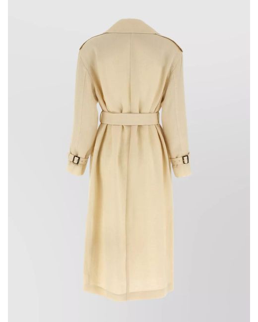 Max Mara Natural Linen Trench Coat