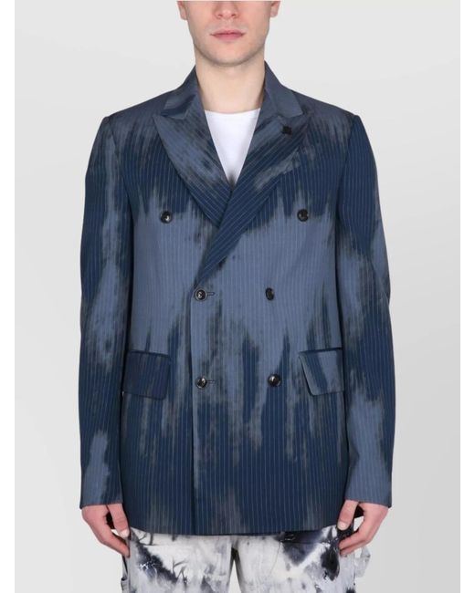 Amiri White Relaxed-Fit Wool Blazer for men