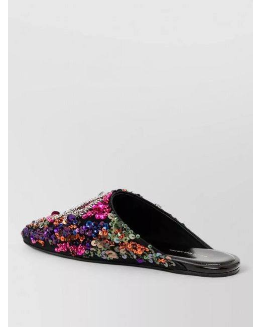 Dries Van Noten Multicolor Silk Mules