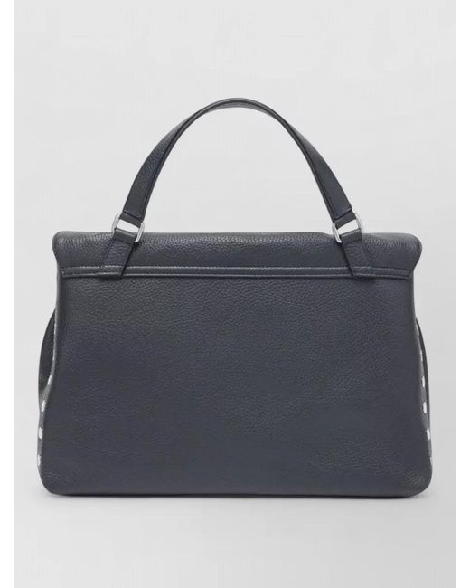 Zanellato Gray Daily Medium Shoulder Bag Textured Leather