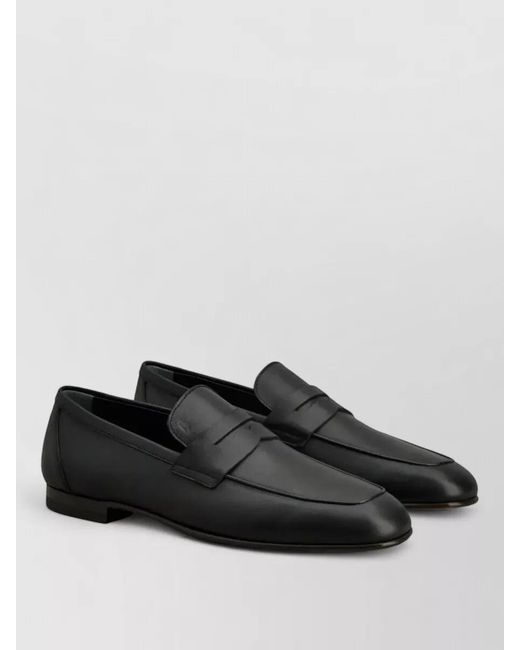 Tod's Black Leather Loafers for men