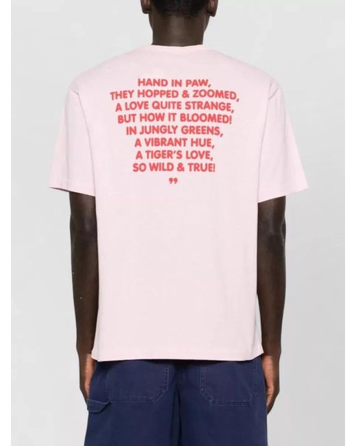 KENZO Pink Printed Cotton T-Shirt for men