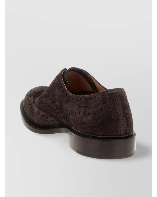 Tricker's Brown Leather Lace-Up Shoes for men