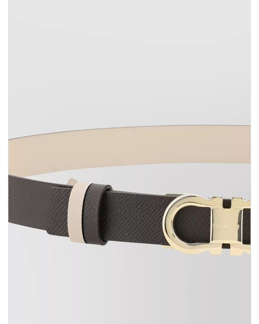 Ferragamo Multicolor Reversible Leather Belt-Tone Buckle