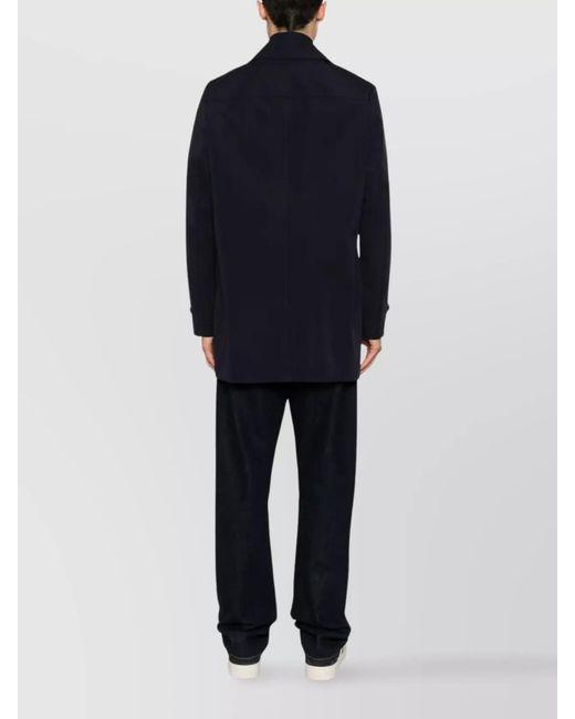 Fay Blue Single Breasted Coat for men