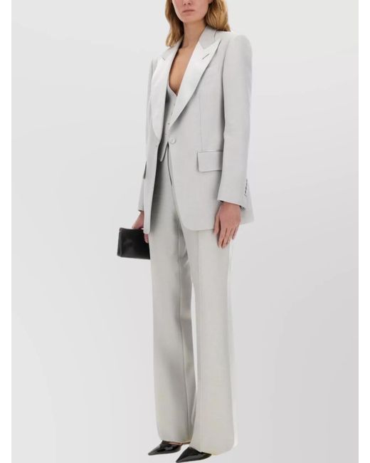 Tom Ford White Single-Breasted Tuxedo Blazer