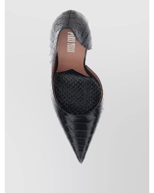 Paris Texas Gray Vera Pump Calfskin Pointed Toe Stiletto