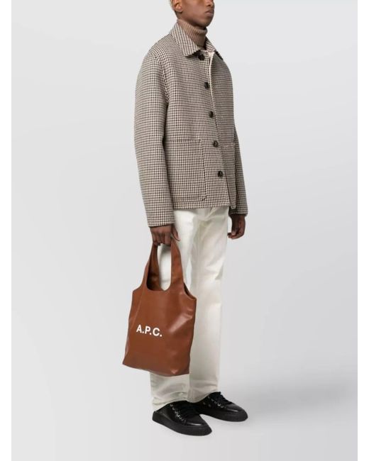 A.P.C. Brown Ninon Small Tote Bag