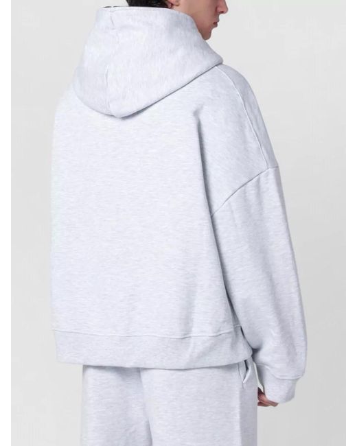 Entire studios White Cotton Zip Up Hoodie for men