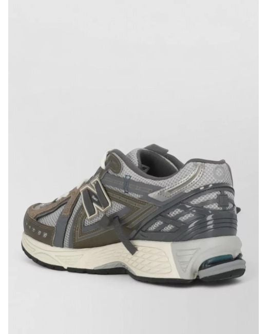 New Balance Gray Suede Fabric Mesh Sneakers Abzorb Cushioning