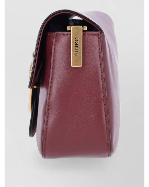Pinko Purple Chain Strap Shoulder Bag Tone Hardware