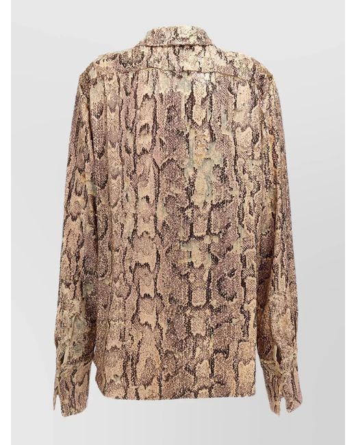 Dries Van Noten Brown Viscose Shirt