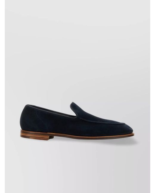 Crockett and Jones Blue Suede Leather Loafers for men