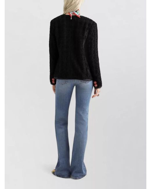Dolce & Gabbana Blue Denim Cotton Flared Low Rise Jeans