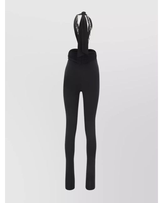 The Attico White Ruby Halterneck-Strap Chain Embellishment Trousers