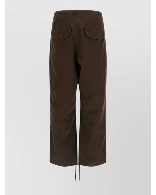 Entire studios Brown Cotton Wide-Leg Cargo Shorts for men