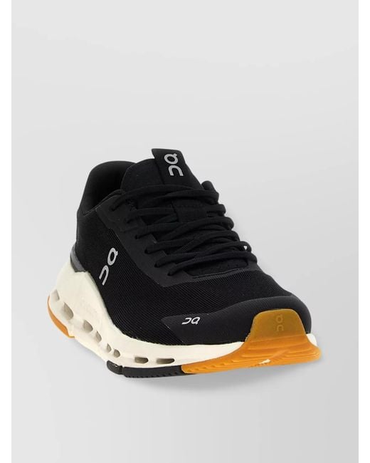 On Shoes Black Mesh Low-Top Sneakers for men