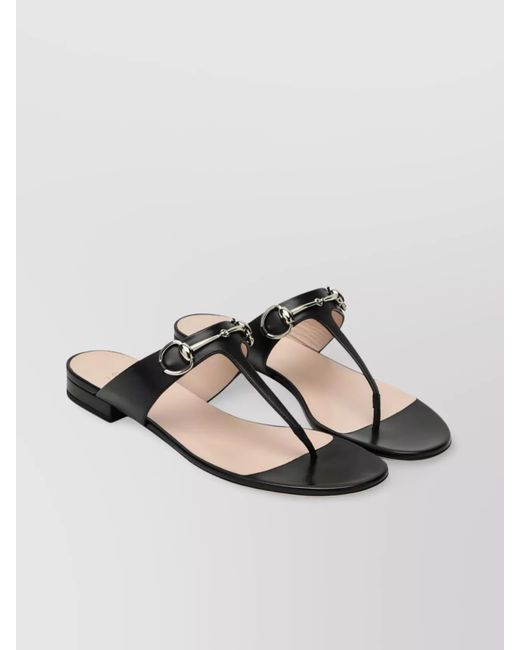 Gucci Natural Leather Thong Sandals