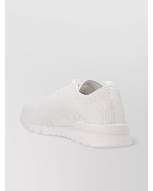 Kiton White Running Sneakers for men