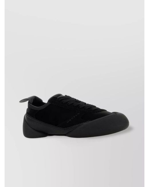McQueen Black Leather Low-Top Sneakers