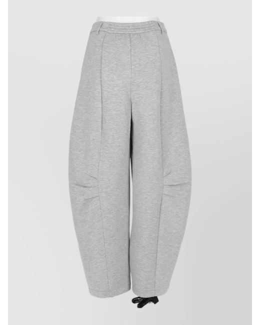 ROTATE BIRGER CHRISTENSEN Gray Wide-Leg Track Pants