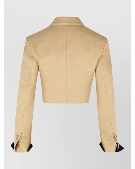 Max Mara Natural Buono Diagonal Cropped Jacket Linen Tailoring