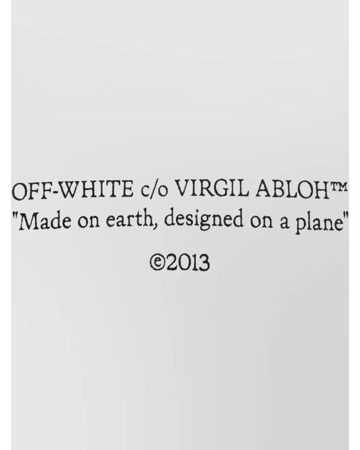 Off-White c/o Virgil Abloh White Cotton Sweatshirt Hood Logo Front Print for men