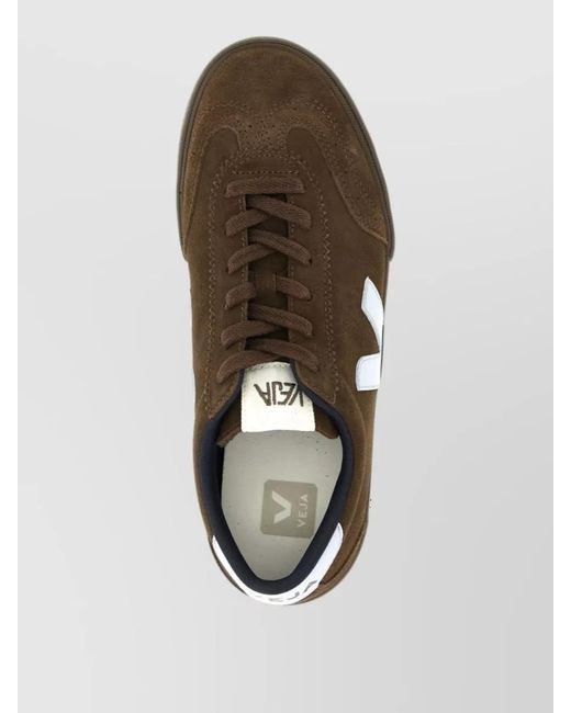 Veja Brown Leather Volley Sneakers for men