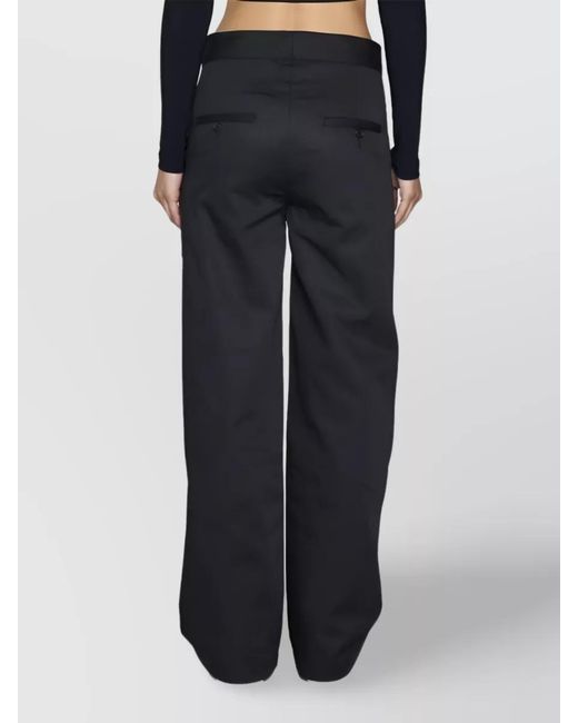 Palm Angels Blue Straight-Leg Trousers