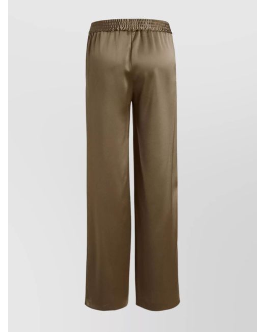 PT Torino Natural Satin Wide-Leg Trousers