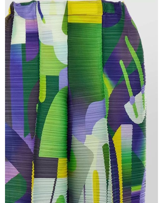Pleats Please Issey Miyake Multicolor Playground Shorts Structured Pleated Design
