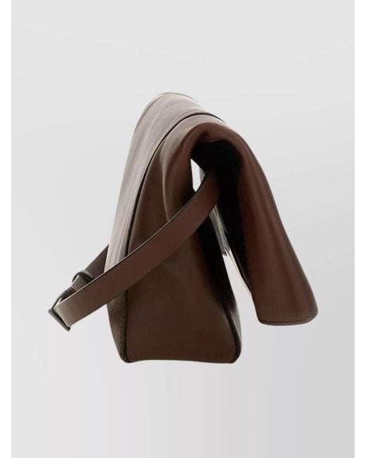 Max Mara Brown Calf Leather Clutch Bag