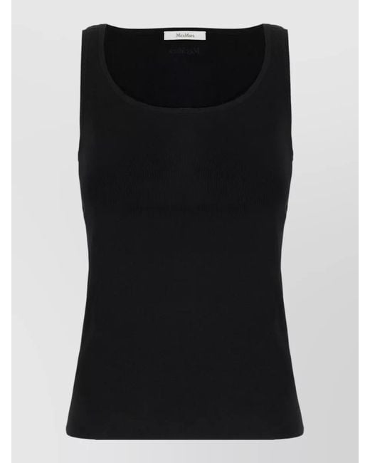 Max Mara Black Viscose Blend Tank Top