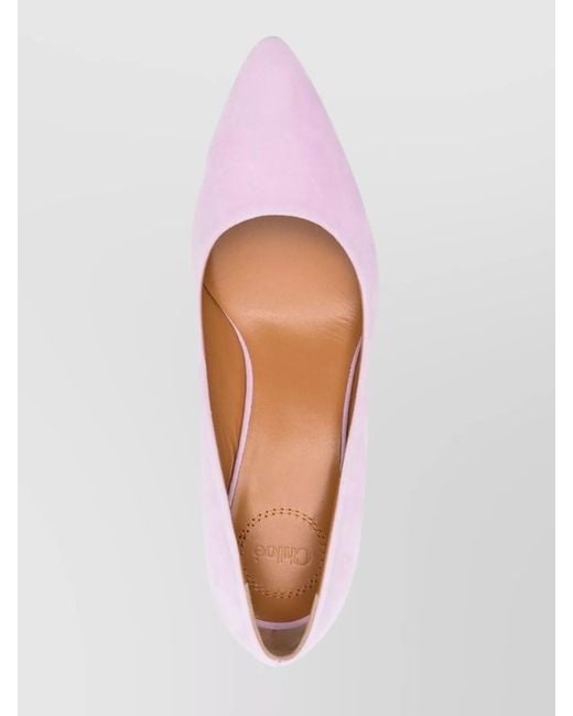Chloé Pink Leather Pumps
