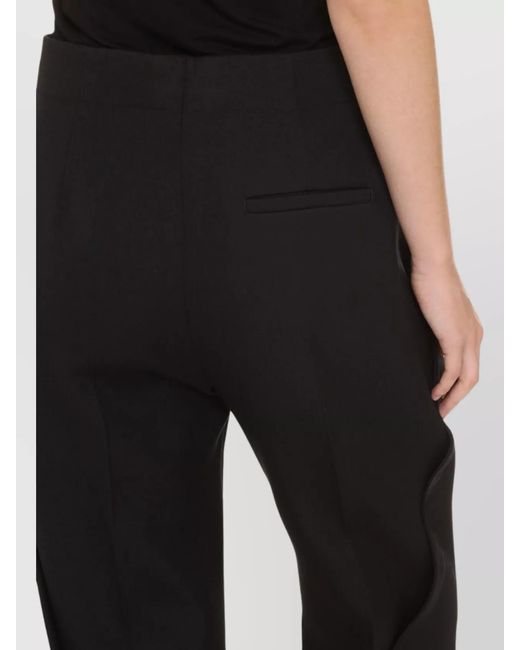 Bottega Veneta Black Wool Straight-Leg Trousers