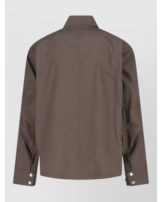 Sacai Brown Cotton Lightweight Jacket for men