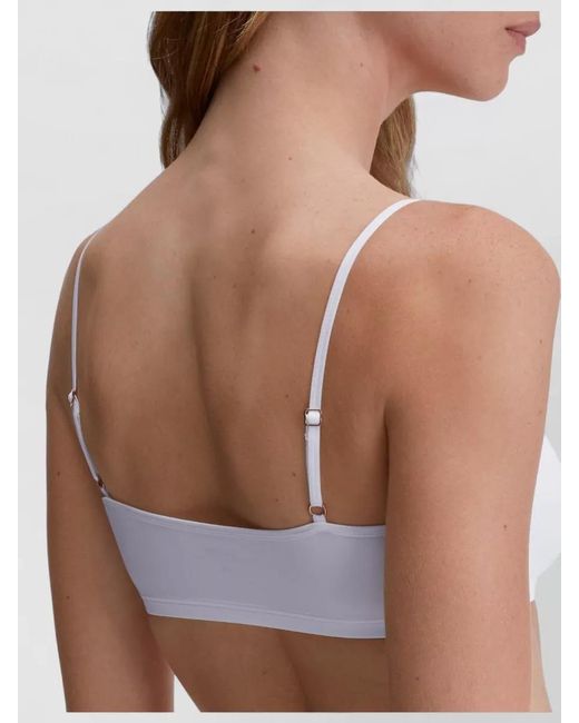 Calida White Seamless Bustier Soft Fabric Adjustable Straps