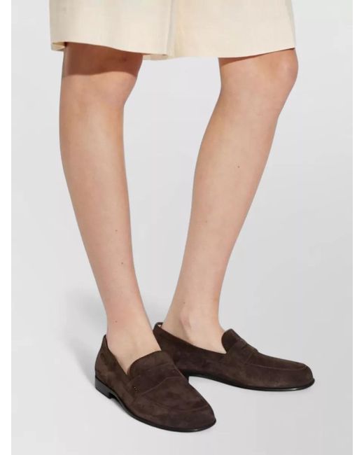 Tod's Gray Suede Loafers