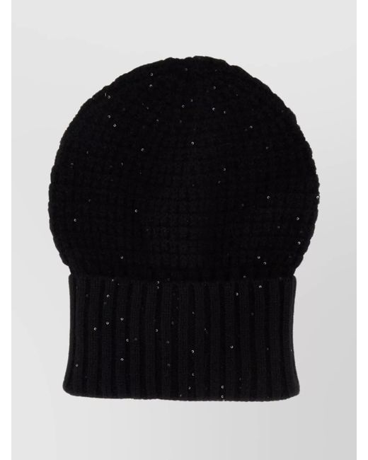 Fabiana Filippi Black Sequined Beanie