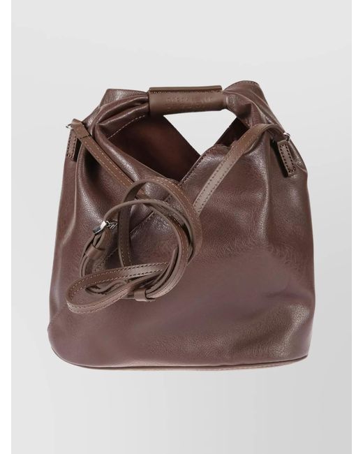MM6 by Maison Margiela Brown Japanese Small Shoulder Bag