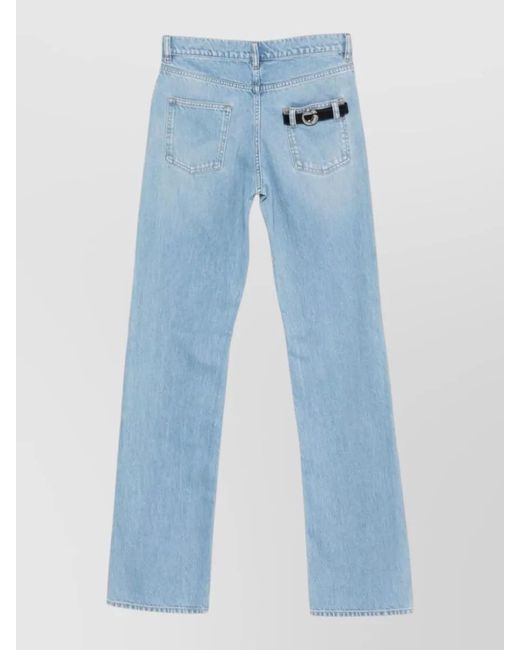 Coperni Blue Organic Cotton Panelled Straight-Leg Trousers