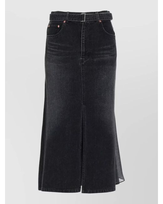 Sacai Black Denim Skirt