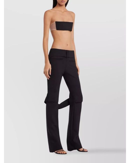 Courreges Multicolor Two-Tone Bandeau Top