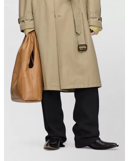 Maison Margiela Brown Medium Tote Bag Soft Structure Handles