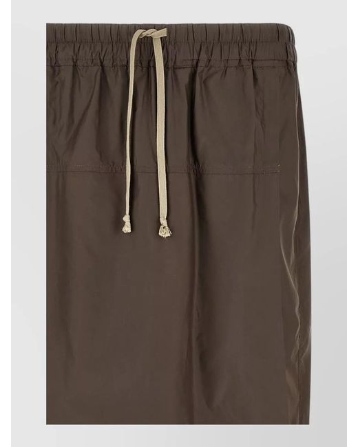 Rick Owens Brown Knee-Length Kilt Shorts for men