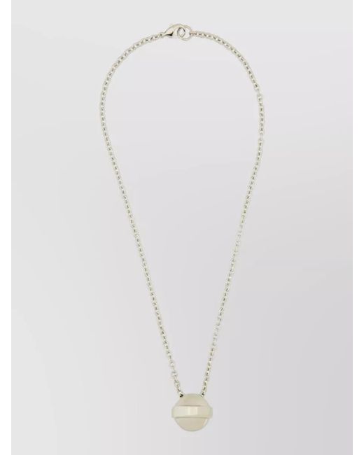 Fiorucci White Lollipop Charm Chain Link Necklace